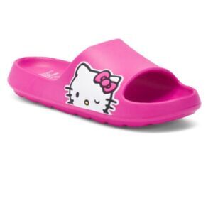 Hello Kitty Child Fuchsia Pink Side Wink Rubber Slides